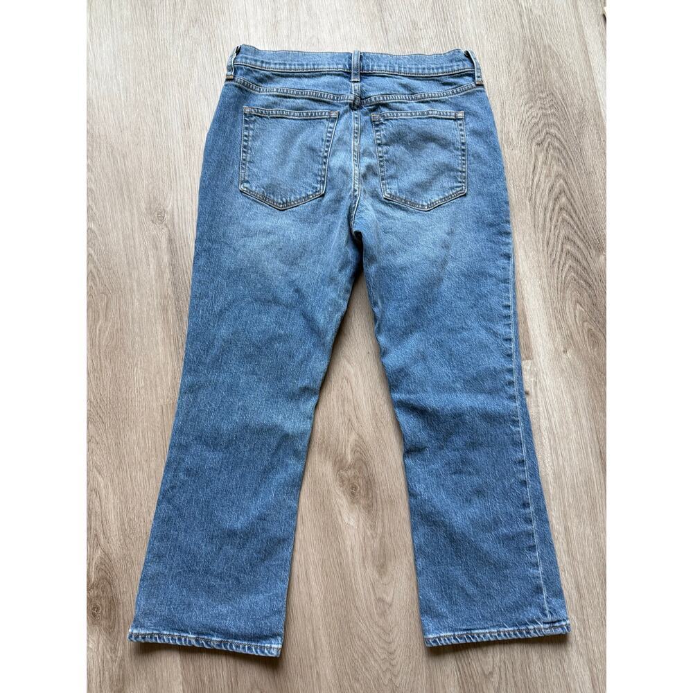 J.CREW Mid Rise Flare Crop, women's size 28, denim jeans, button fly  casual - Picture 5 of 5